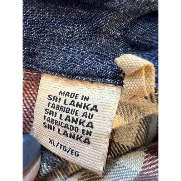 Snoop X Levi XL Mens Button Down Shirt Plaid Denim Collab Extra Large - Picture 3 of 7